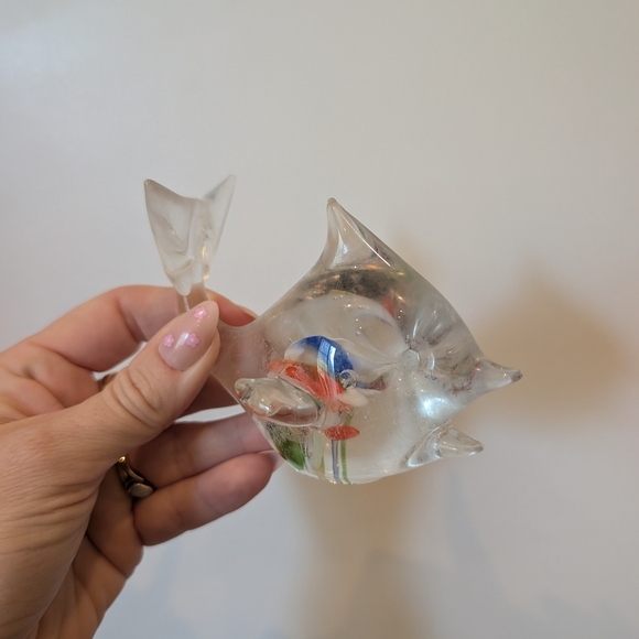 Colorful Glass Fish Figurine - Picture 1 of 7
